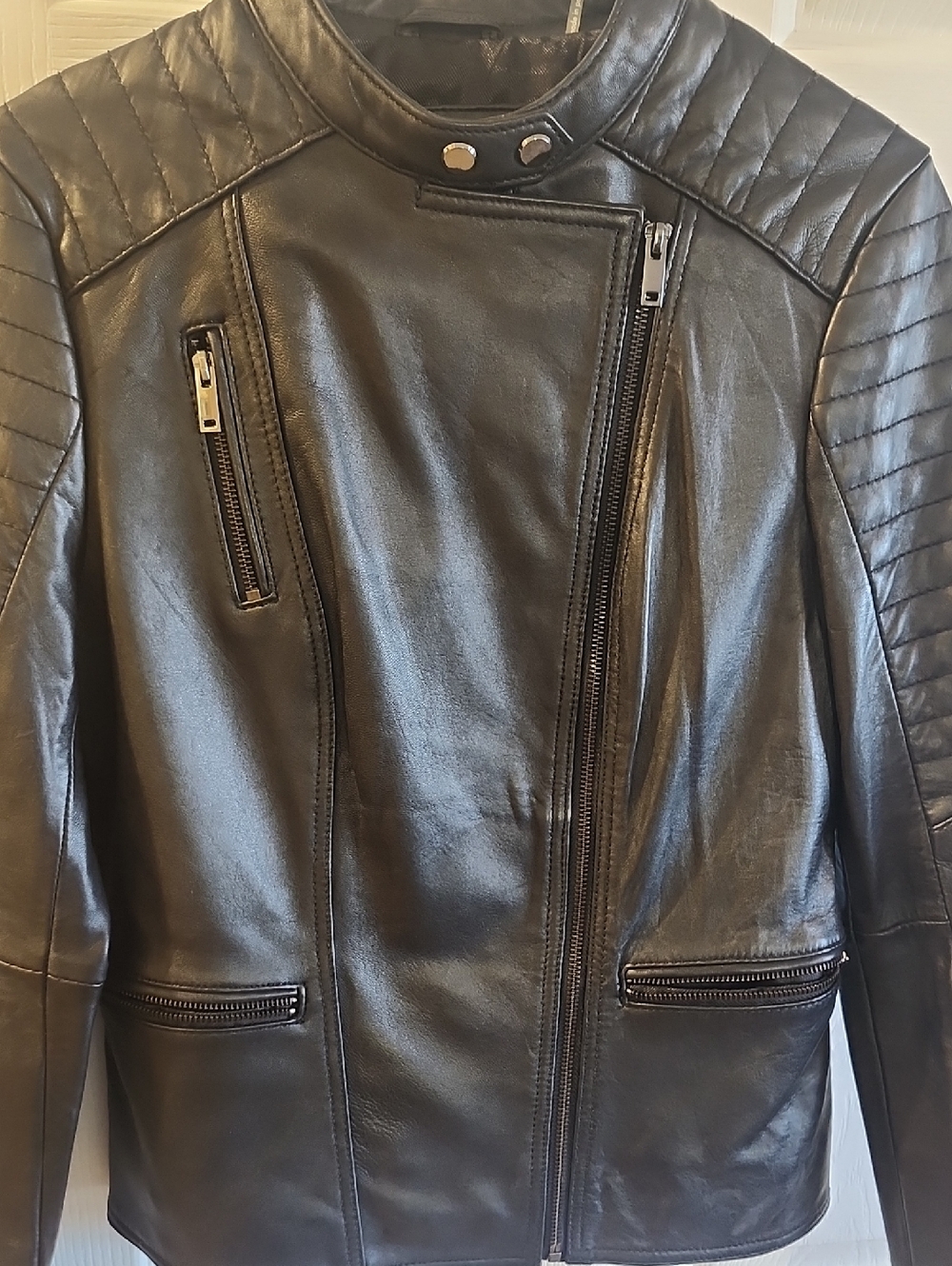 Wilsons Leather Black Leather Jacket - Small